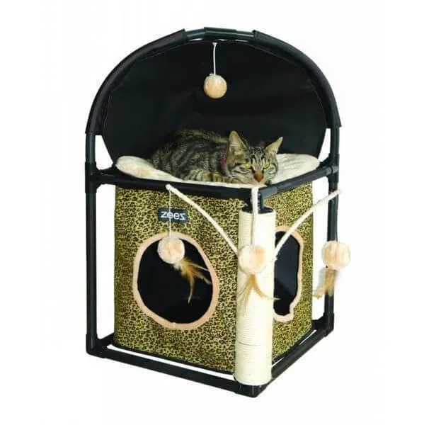 Zeez Feline Cube Fun House 40X40X73Cm